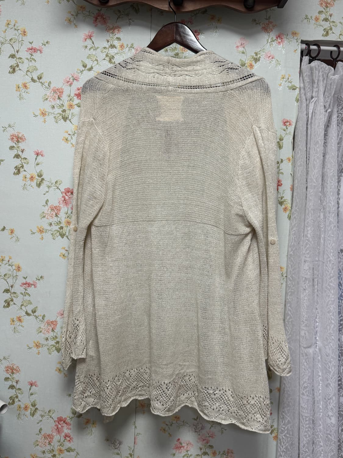 레이스 펀칭 롱 가디건 상품이미지2