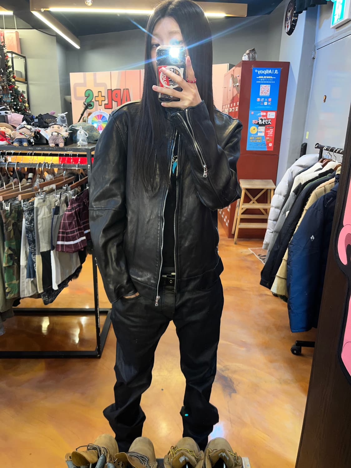 JILLSTUART 질스튜어트 레더 지퍼 디테일 자켓 상품이미지1