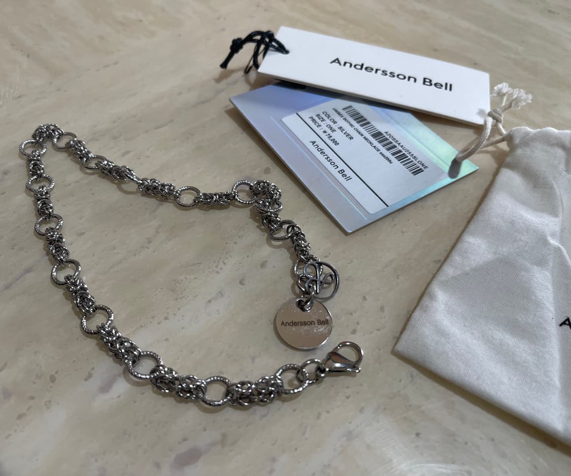 앤더슨벨 고딕체인 목걸이 써지컬스틸 상품이미지1