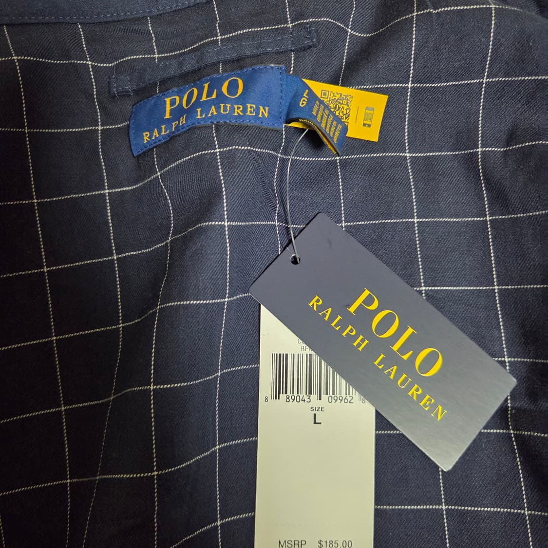 남성 폴로 랄프로렌 정품 바이스윙 자켓 네이비 새제품 L (XL) 상품이미지6