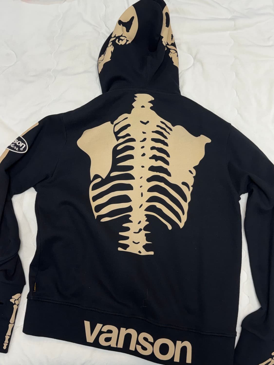 벤슨 레더 본 스켈레톤 후드집업 상품이미지2