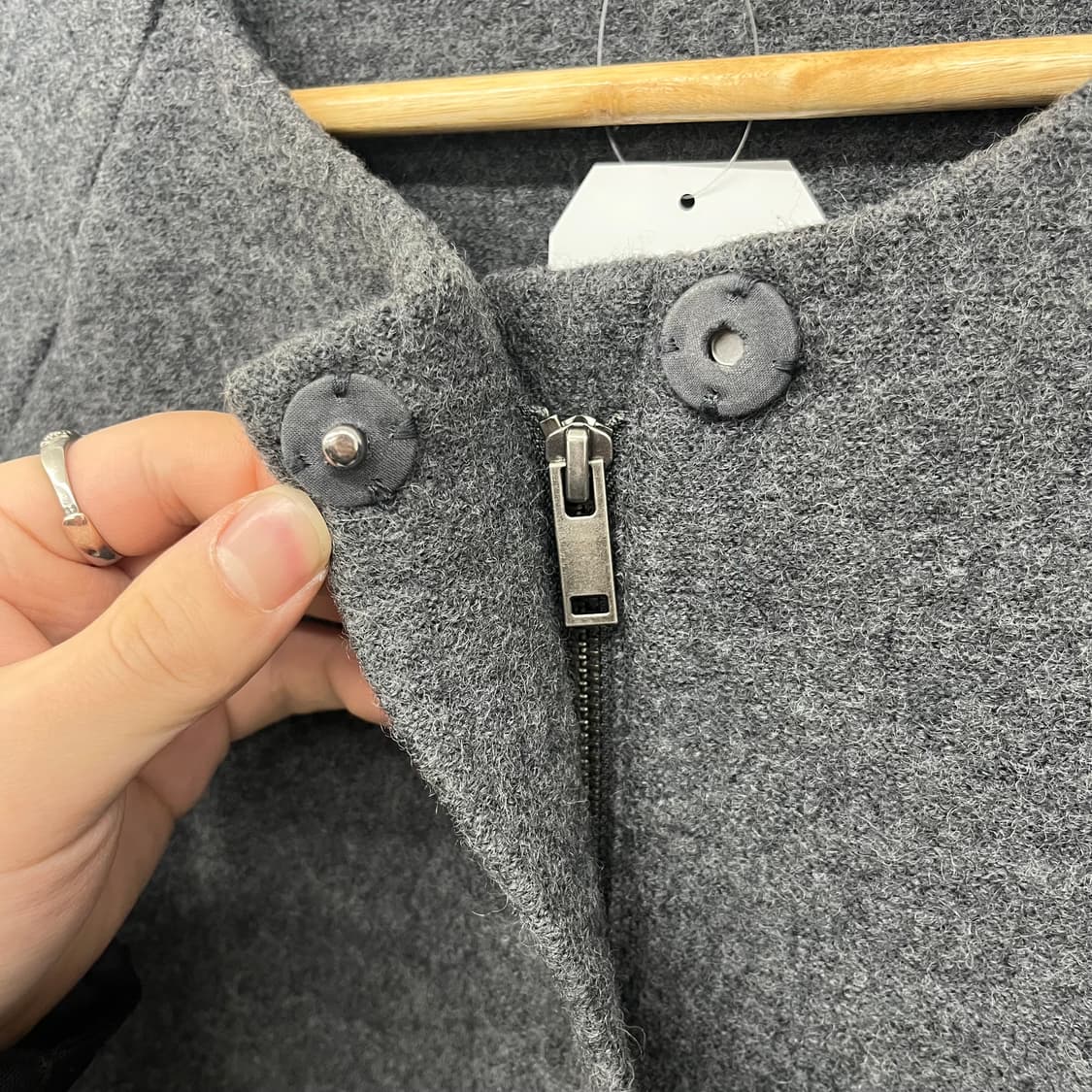 코스 COS 미니멀 울 롱코트 노카라 디자인 여L 상품이미지3