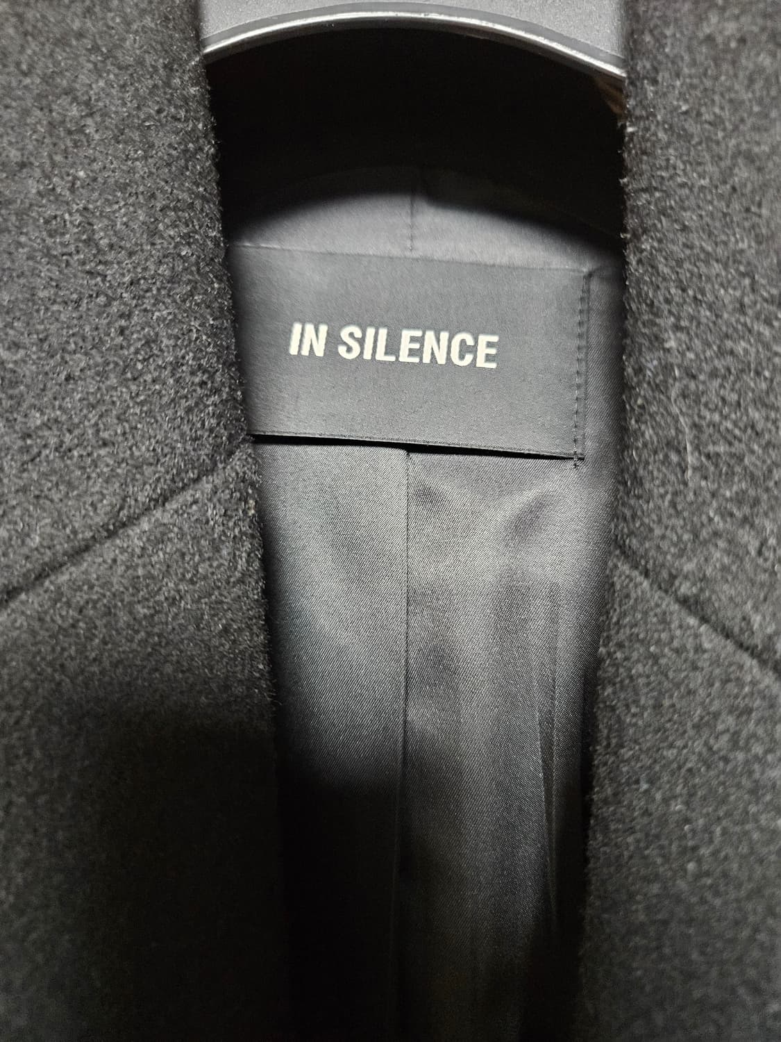 [L사이즈] 인사일런스 블랙 세미오버사이즈 싱글 코트 상품이미지2