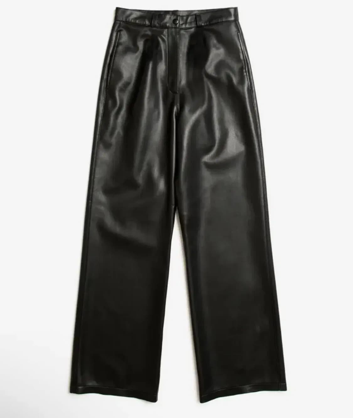 스페로네 플로우 라인 레더 팬츠 블랙 바지 XL 상품이미지1