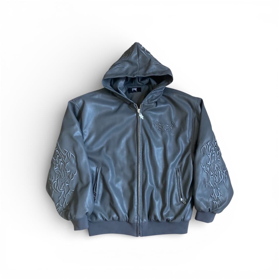 리벤지 엠브로이더리 후드 봄버 패딩 상품이미지3