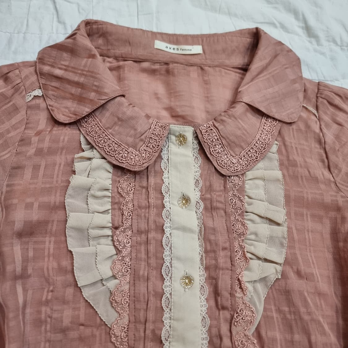 Axes femme 로맨틱 프릴 카라 블라우스 상품이미지2