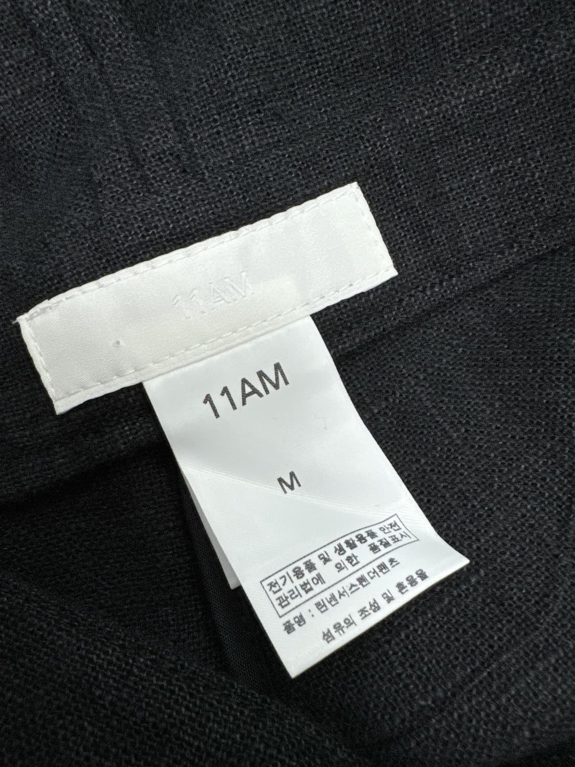 11AM 블랙 린넨 오버롤 서스펜더 팬츠 상품이미지8