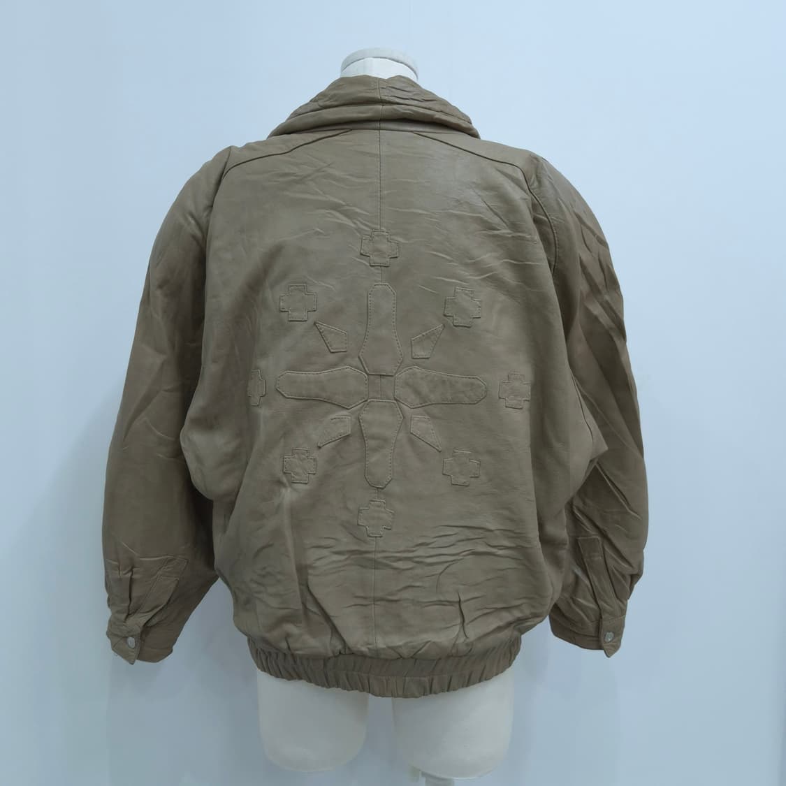 90s 양가죽 오버핏 빈티지 남녀공용 레더 자켓 상품이미지2