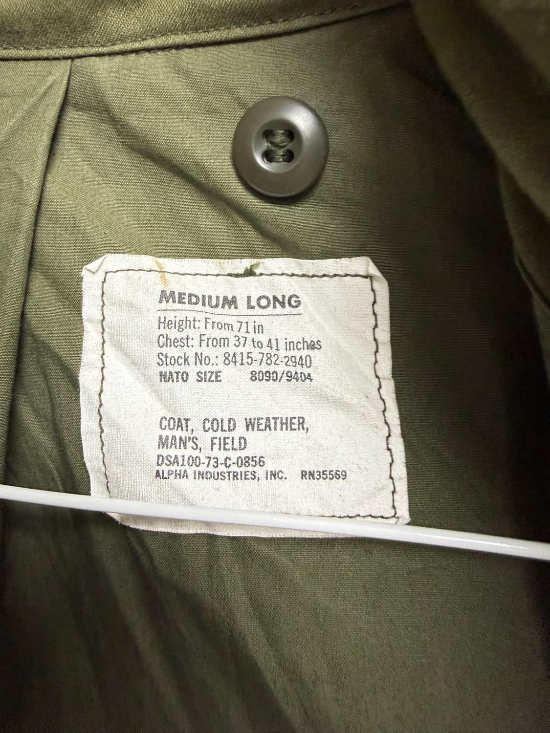 미군 M65 필드자켓 2세대 미디엄 롱 상품이미지4