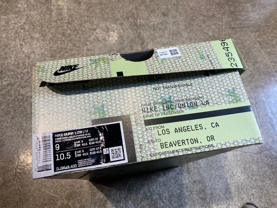 나이키 x 유니온 덩크로우 패스포트 팩 아르곤 (새상품) 상품이미지10