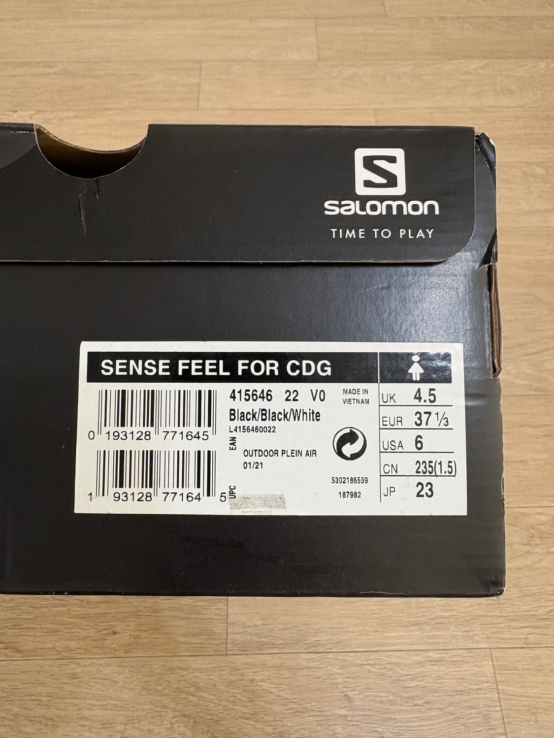살로몬 꼼데가르송 Salomon/ 센스필 블랙 / 230 상품이미지10