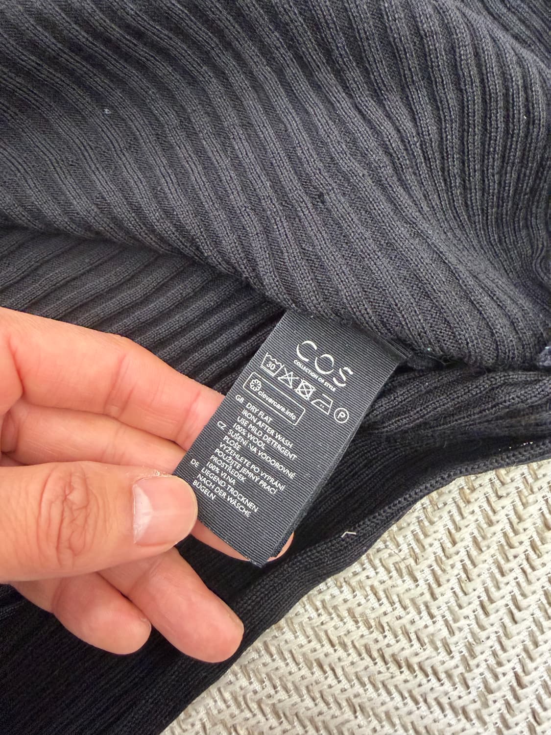 정품) COS 코스 여성 골지 터틀넥 니트 M 상품이미지7