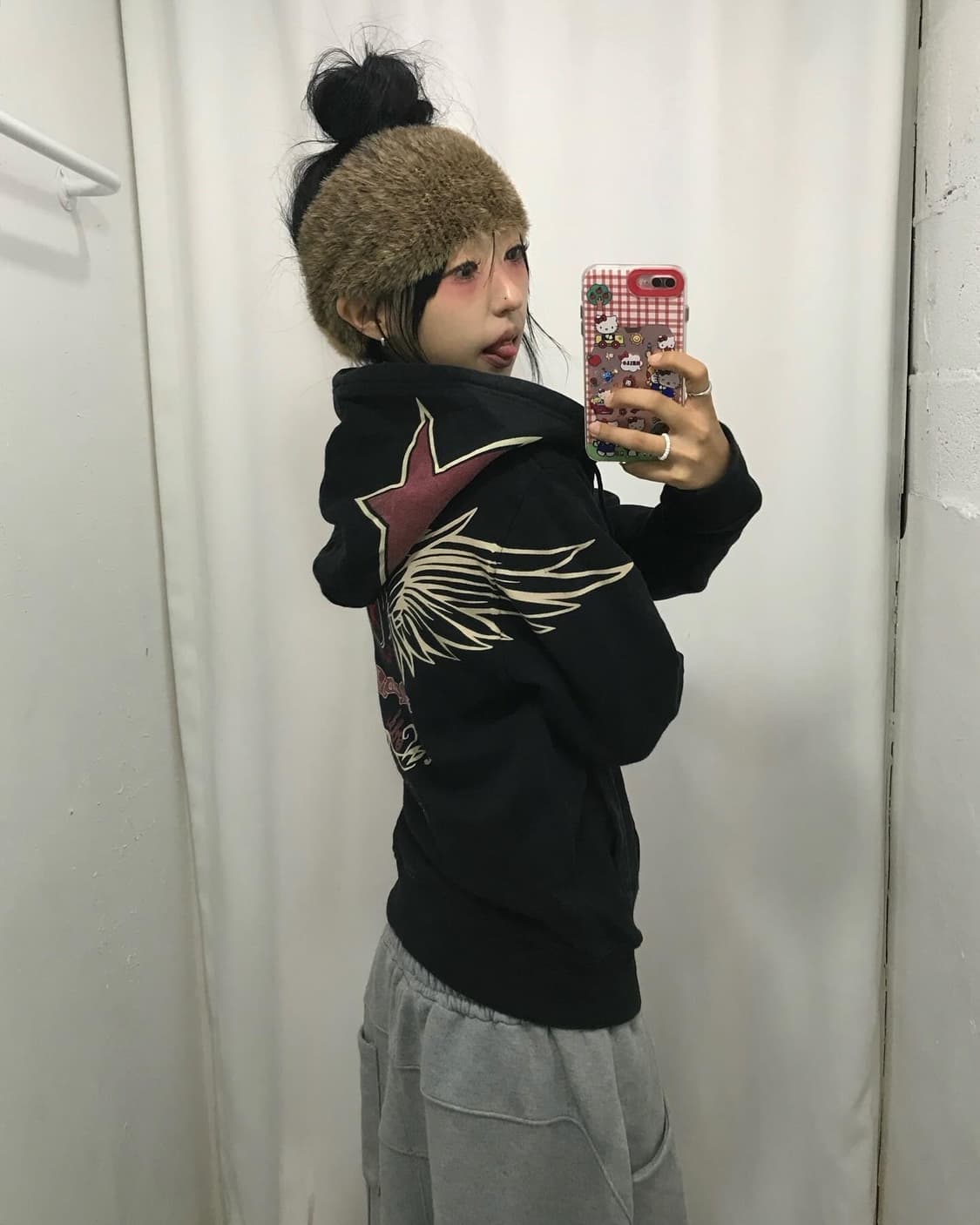 Vanson Embroidery Star Hood Zip-Up 상품이미지3