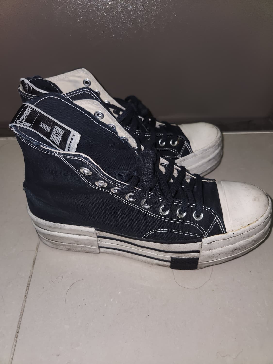 컨버스 X 다크쉐도우 더블 다크스타 척 70 하이 블랙 상품이미지3