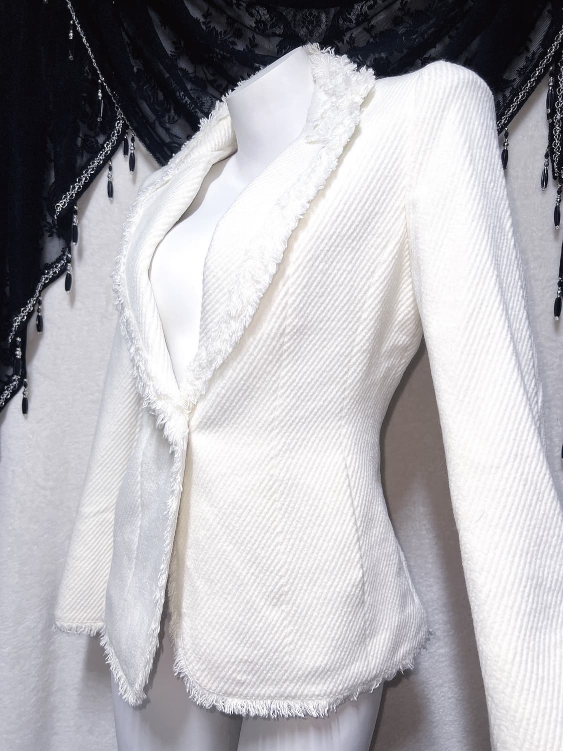 화이트 태슬 자켓 로맨틱갸루 로걀 달천깔 핀터 오네 핀터 히메 헤이세이 상품이미지2