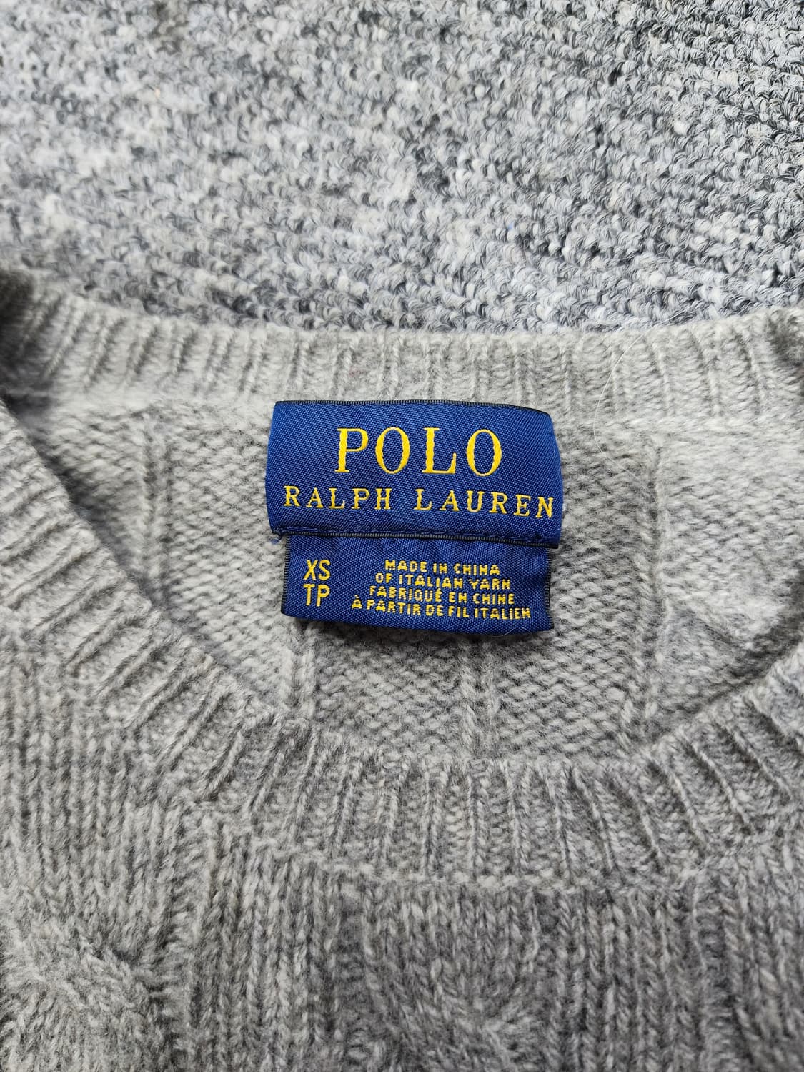 폴로 랄프로렌 꽈배기 울 캐시미어 혼방 케이블 니트 XS 상품이미지6