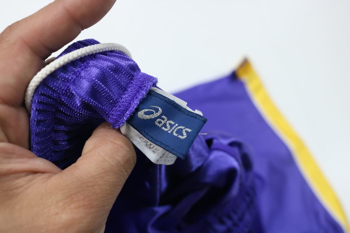 ASICS 아식스 빈티지 퍼플 & 옐로우 사이드 라인 메쉬 팬츠  상품이미지8