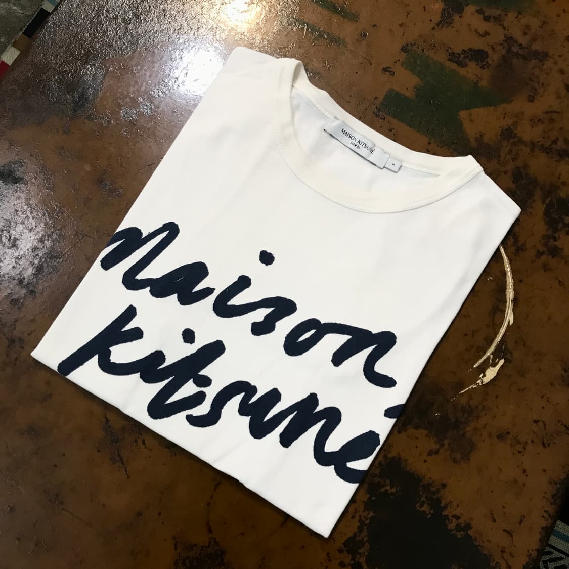 메종 키츠네 알파벳 프린팅 화이트 숏 슬리브 여성 55 사이즈 상품이미지1