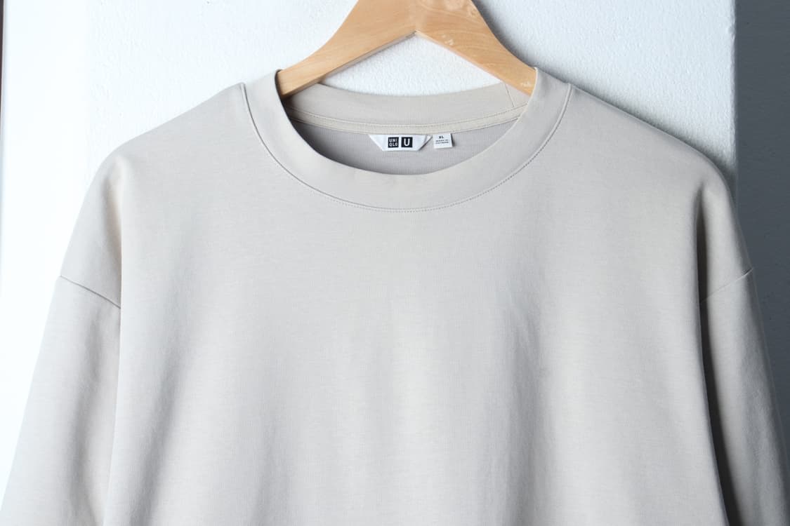 (XL-2XL) 유니클로 반팔 티셔츠 U라인 에어리즘 베이지-H32366 상품이미지3