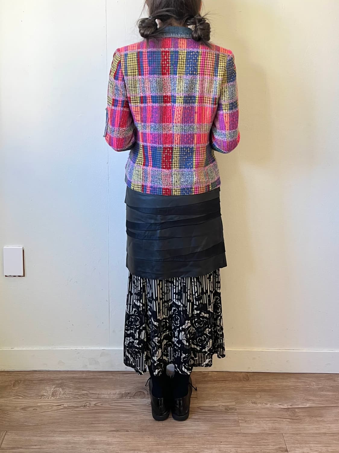 D’DEMOO 레이더드 레더 스커트 상품이미지9