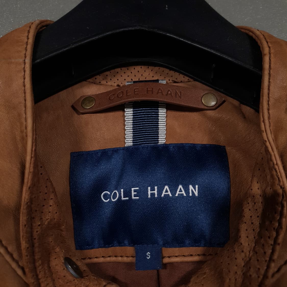 실측 M) COLE HAAN 콜한 싱글 라이더 양가죽 리얼 레더 자켓 상품이미지5