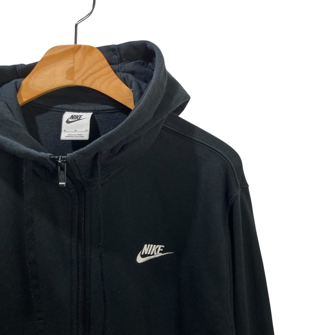 나이키 클럽로고 블랙 후드집업 상품이미지3