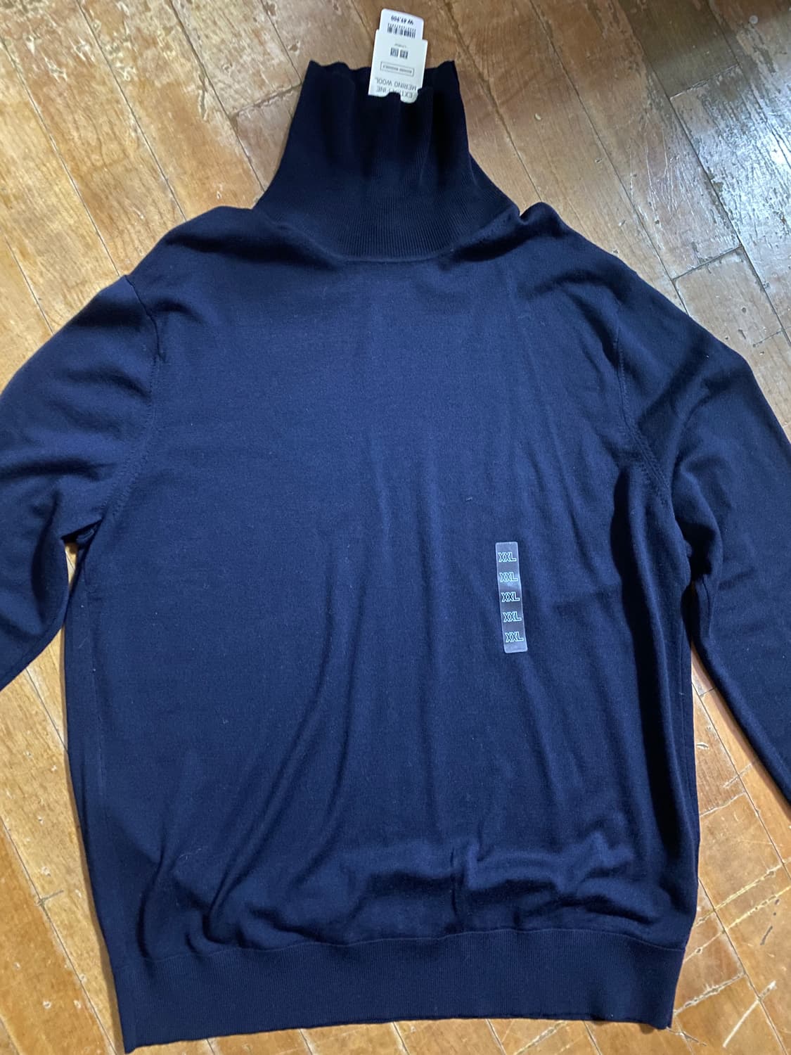 (새상품)유니클로 엑스트라 파인 메리노 울 터틀넥 XXL 상품이미지1