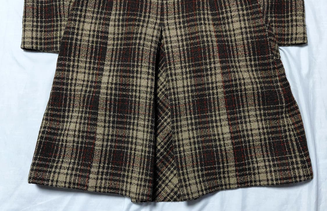 BCBG MAXAZRIA 빈티지 체크 울 코트 (Made in USA) 상품이미지10