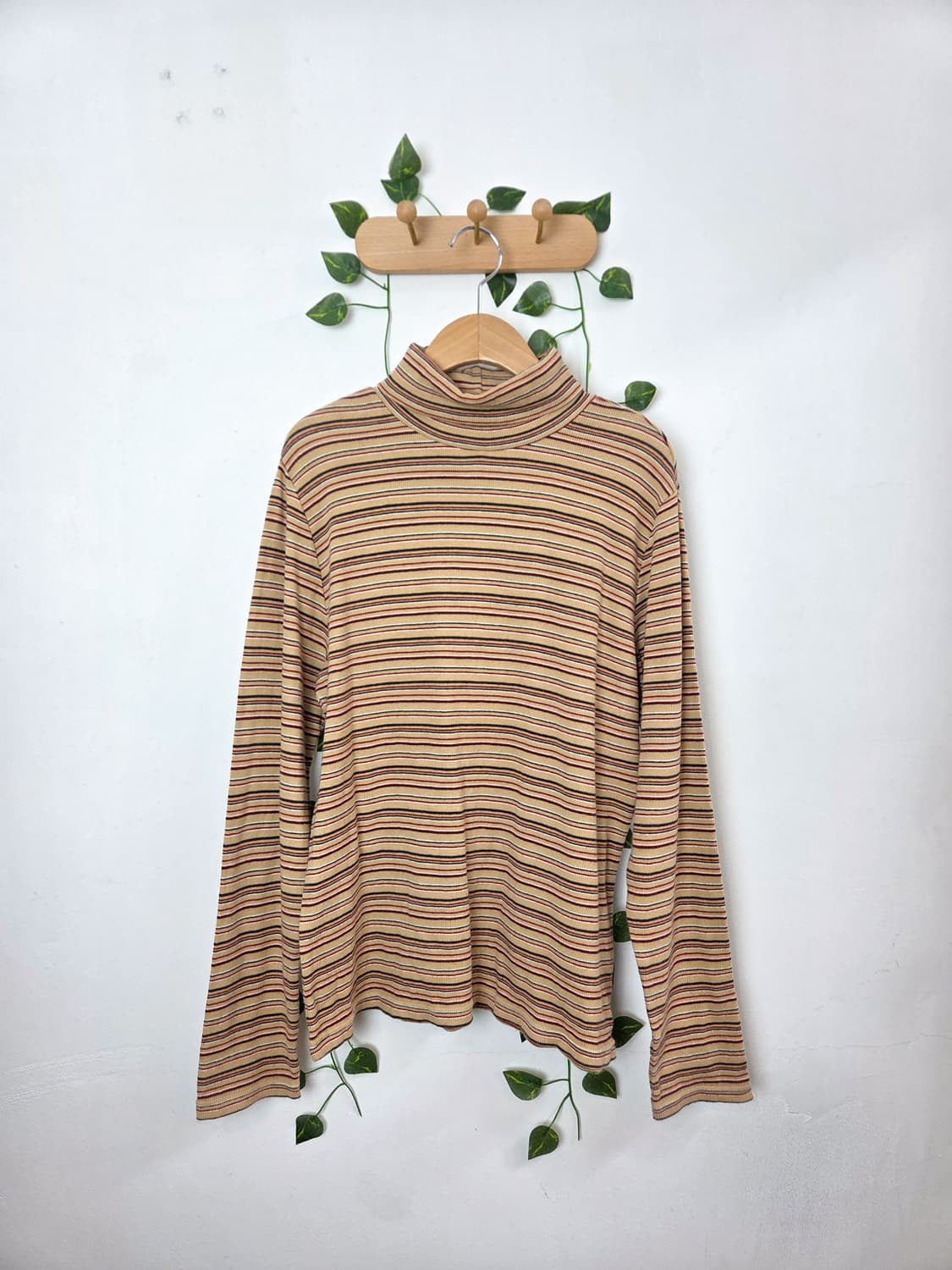 스트라이프 목폴라 슬리브 상품이미지1