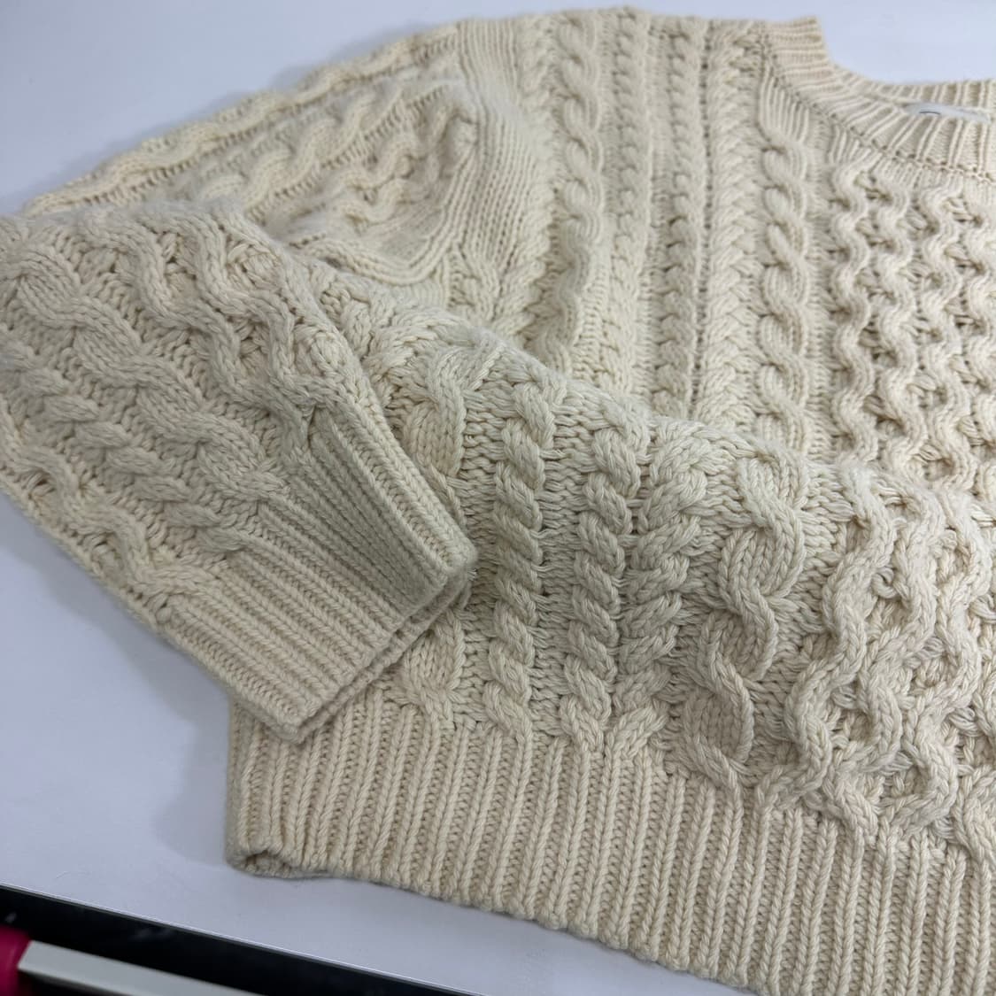 우먼FREE PLACOR 플라코르 크림 꽈배기니트 상품이미지2