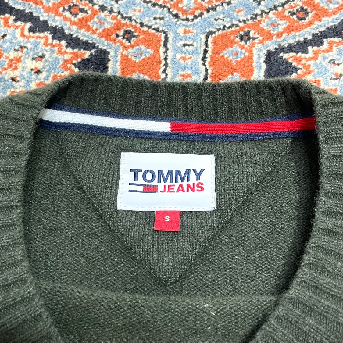 타미진스 카키 울 혼방 니트 남성S 상품이미지3