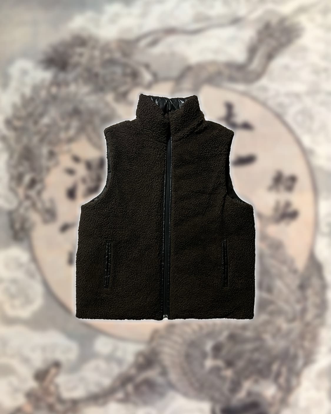 카라쿠리타마시 양면 패딩조끼 상품이미지3