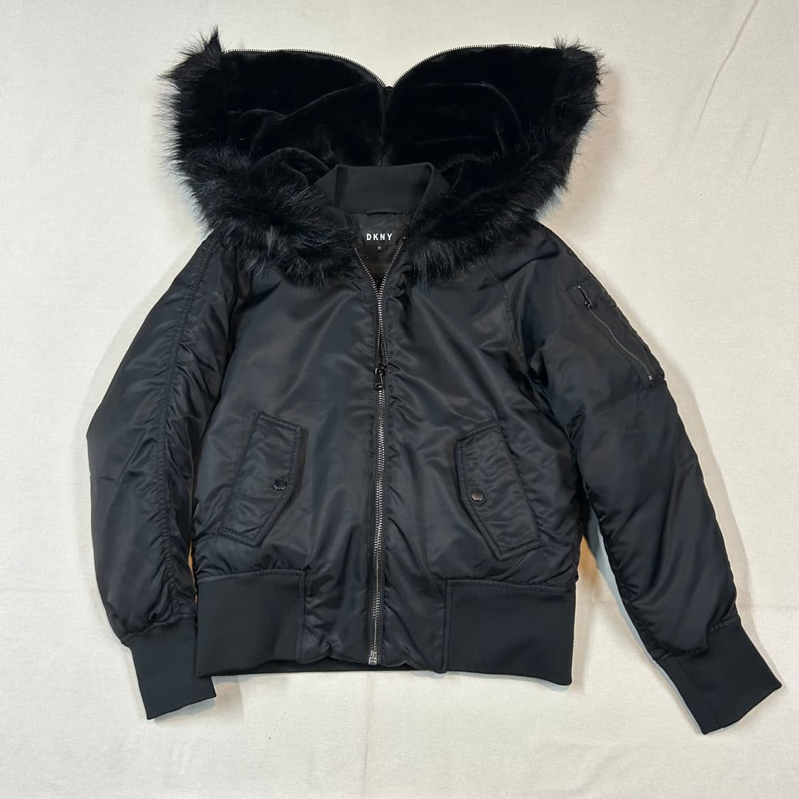 M) DKNY N2B 덕다운 패딩 봄버 자켓 블랙 상품이미지1