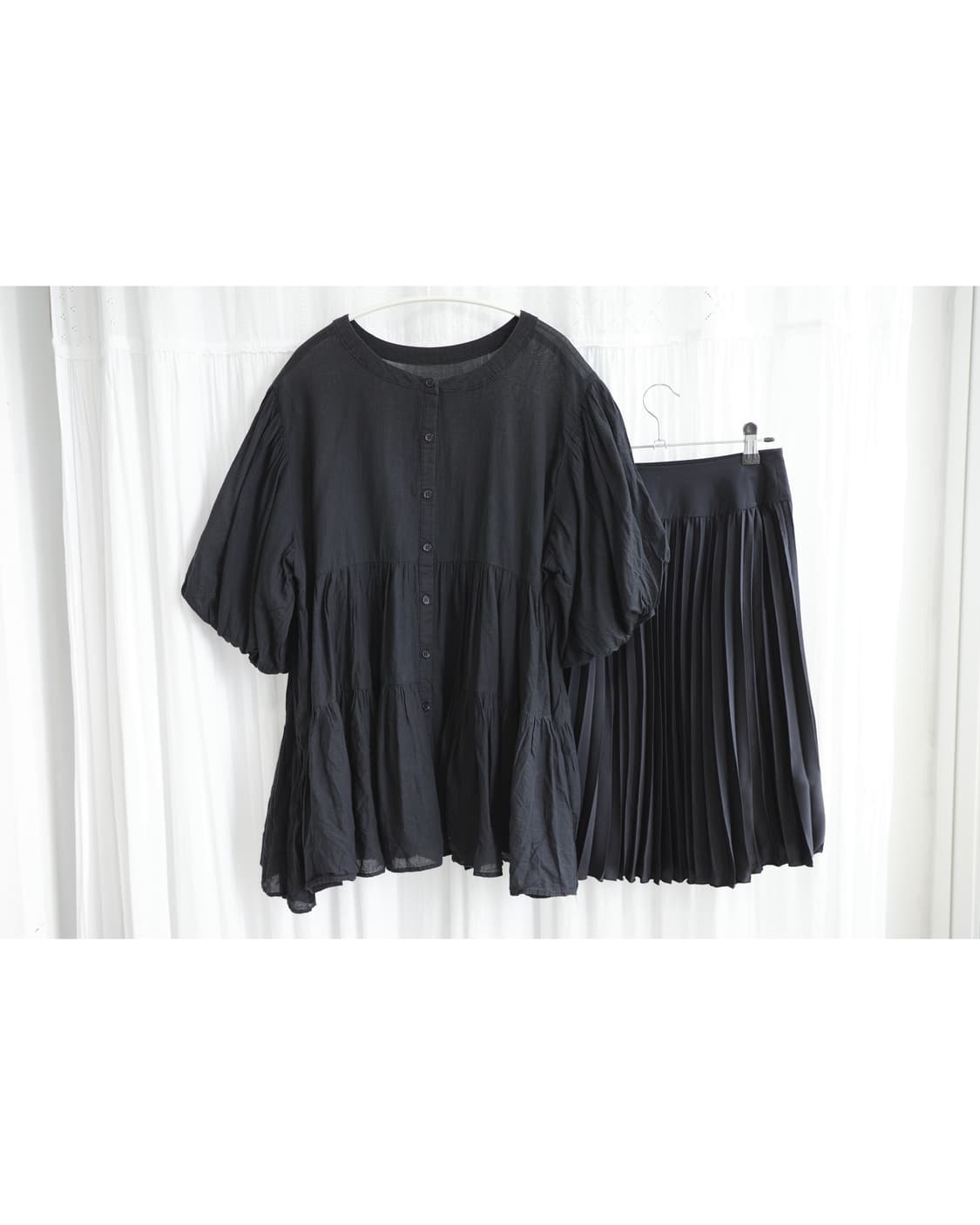 Black balloon blouse 상품이미지3