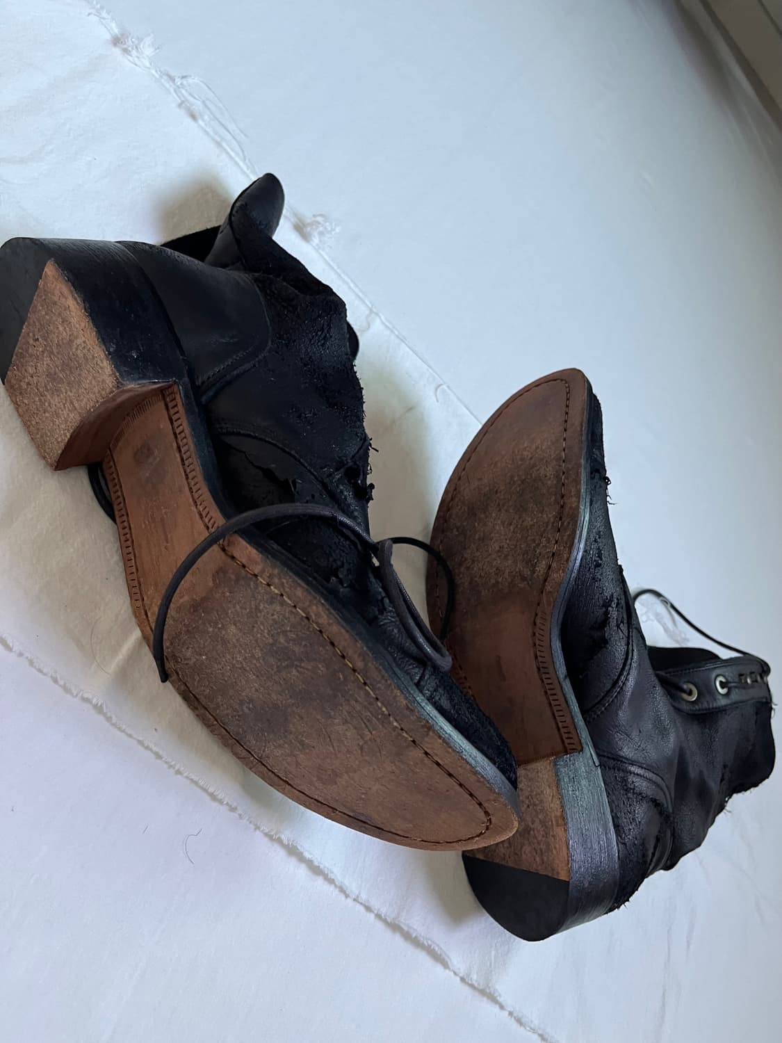 Obelisk Sheepskin Lace Up Leather Boots 상품이미지8