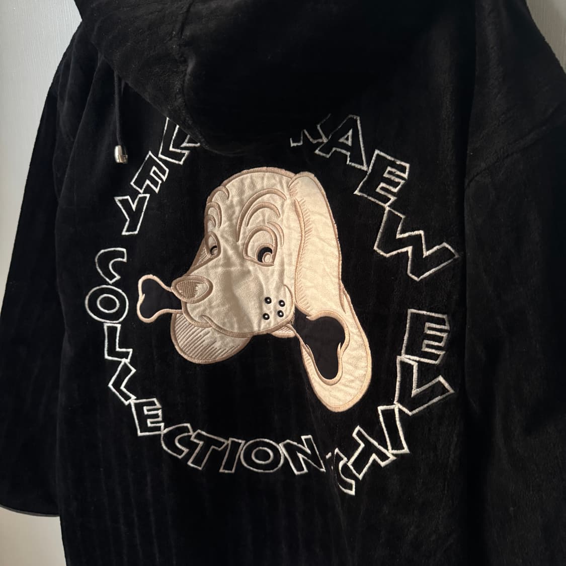 Galfy 빅로고 벨벳 스트라이프 후드집업 점퍼 갸루 펑크 올드스쿨 상품이미지5