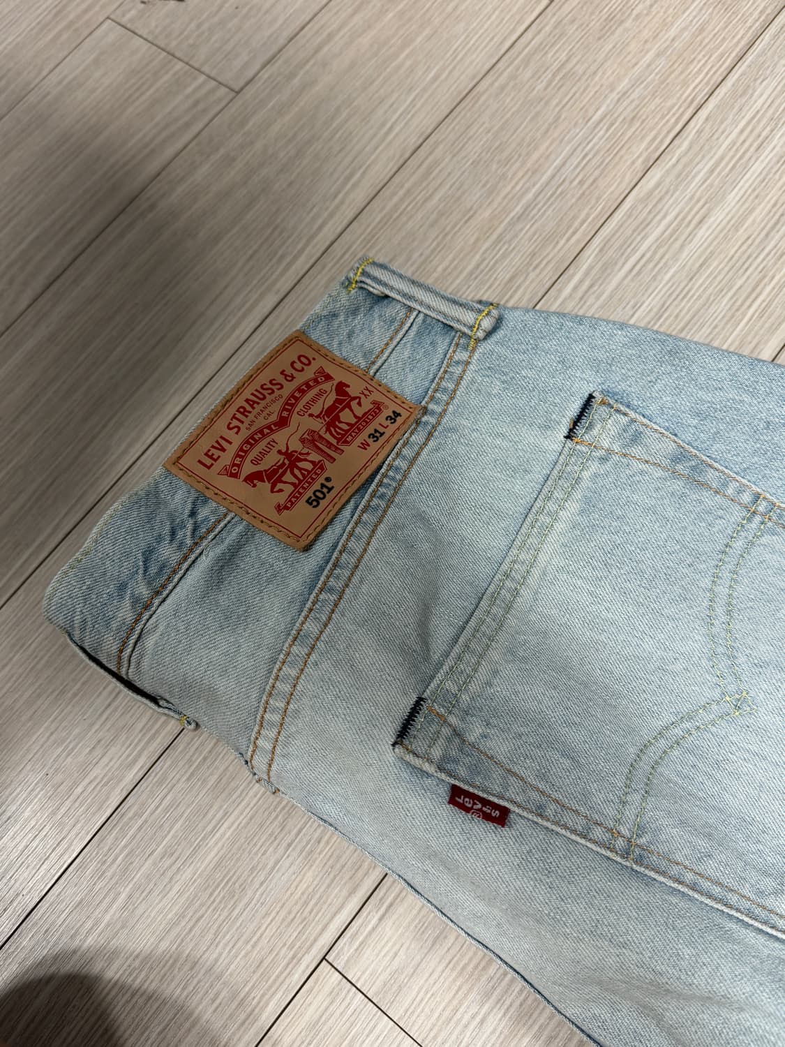 리바이스 501 wahsed denim 상품이미지4