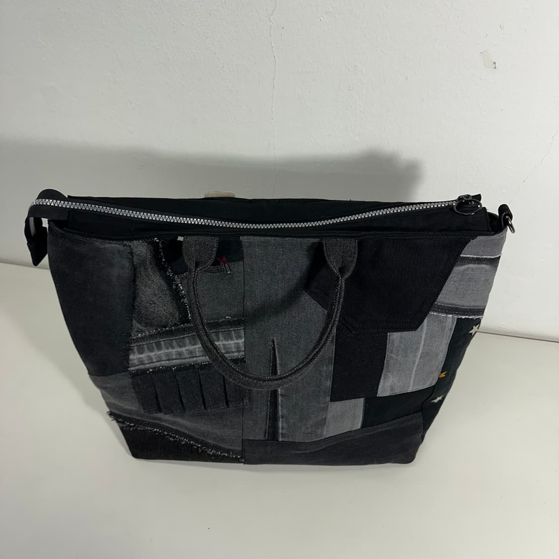 OS VTG 흑청 데님 리폼 도트백 상품이미지7