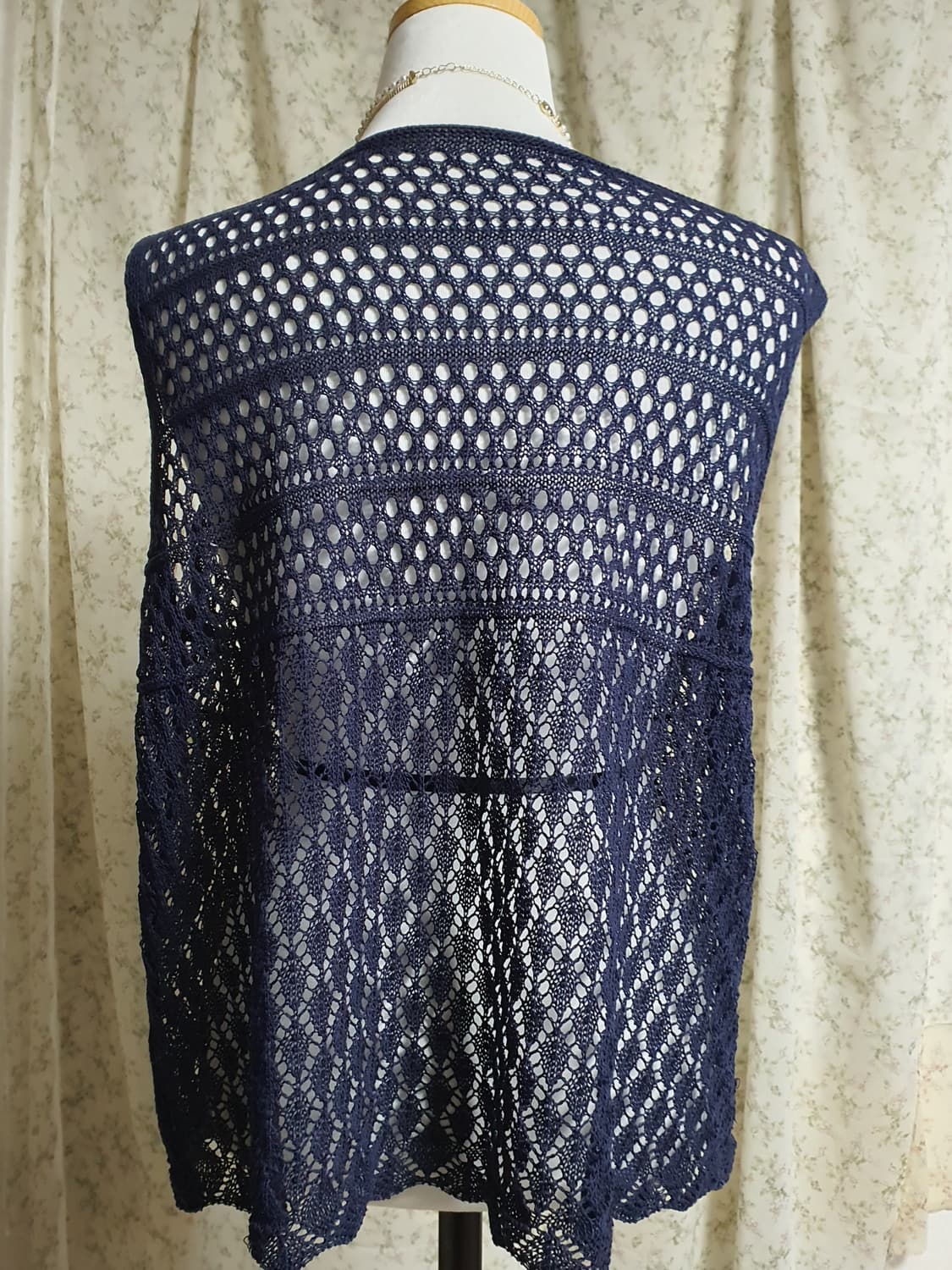 [빈티지] 네이비색 니트 조끼 여름니트 상품이미지4