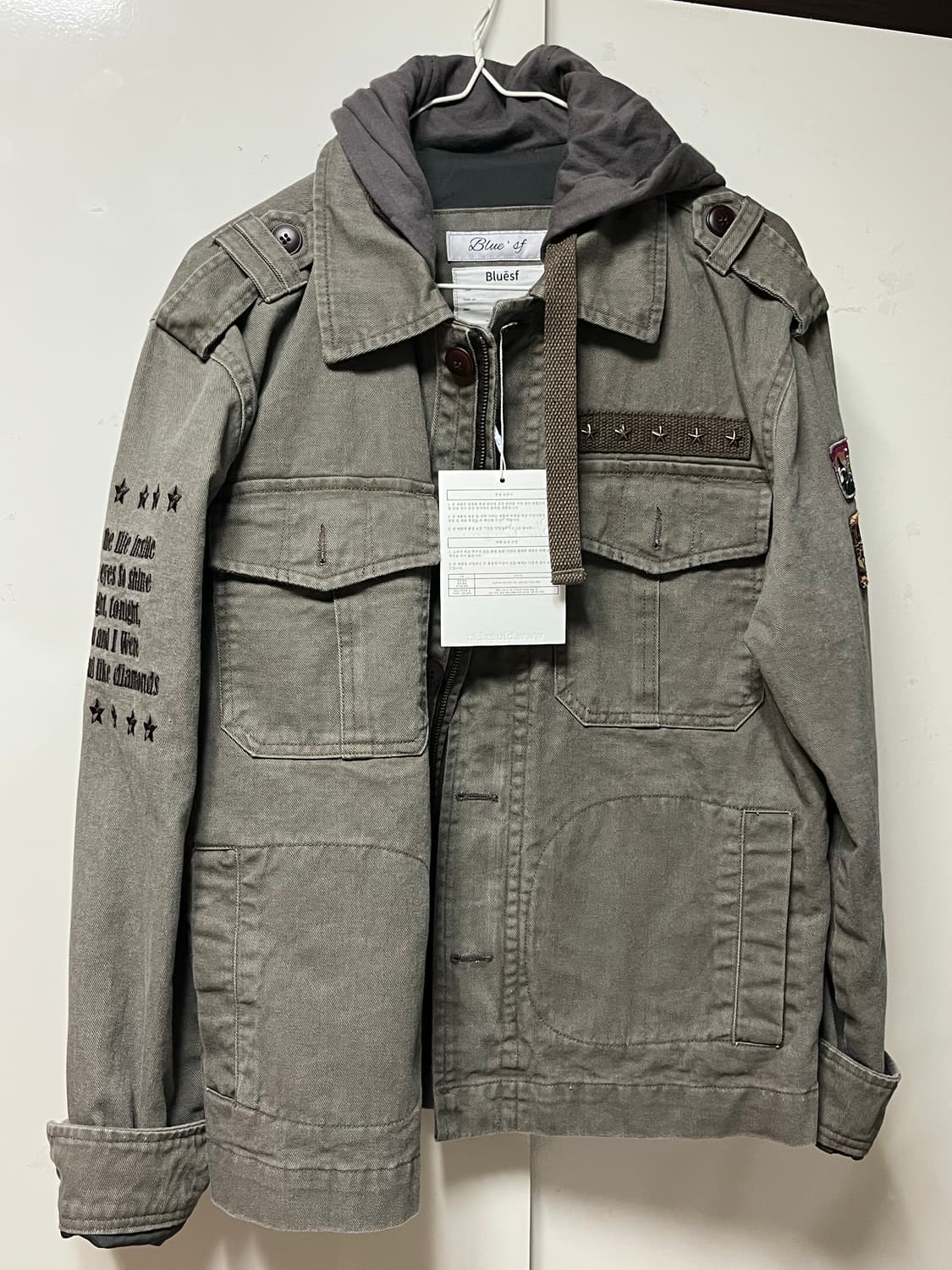 블루썬플라워 워시드 후드 자켓 야상 48 상품이미지3