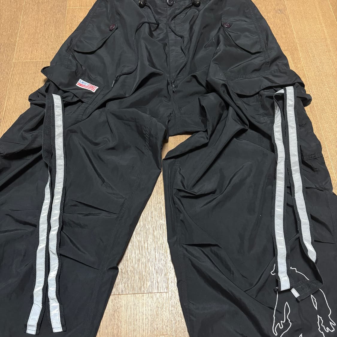 UFO 나일론 블랙 카고 팬츠 상품이미지6