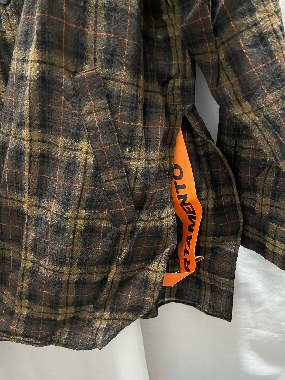 페이스커넥션/ 글리터링 브라운 체크 셔츠/ M 상품이미지5