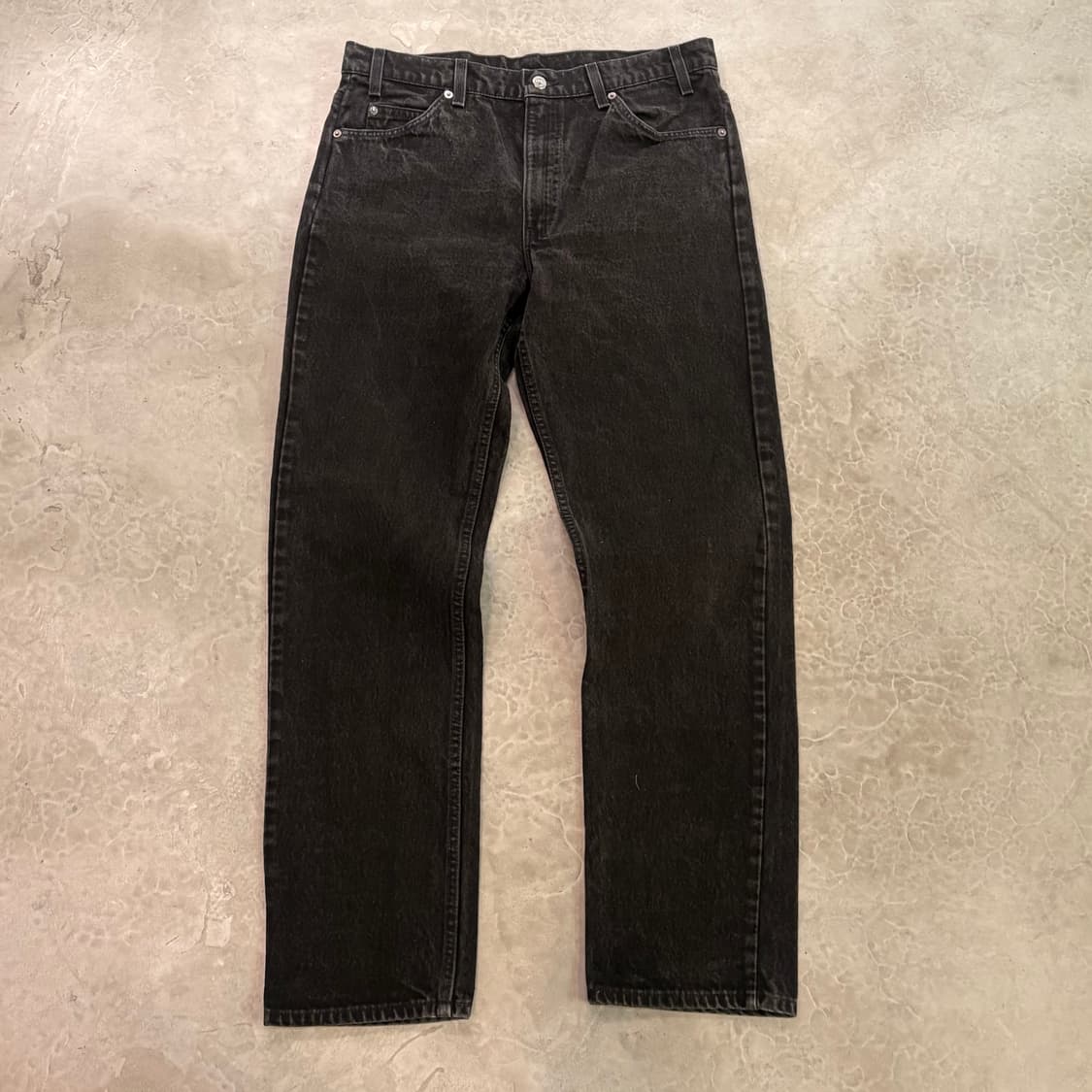 [36/32] 90s USA🇺🇸 리바이스 505 오렌지 탭 블랙 흑청 상품이미지1