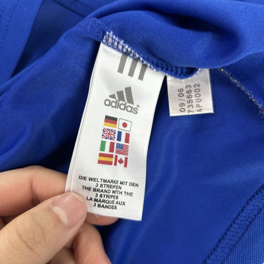 아디다스 블루 긴팔 축구 유니폼 110 상품이미지3