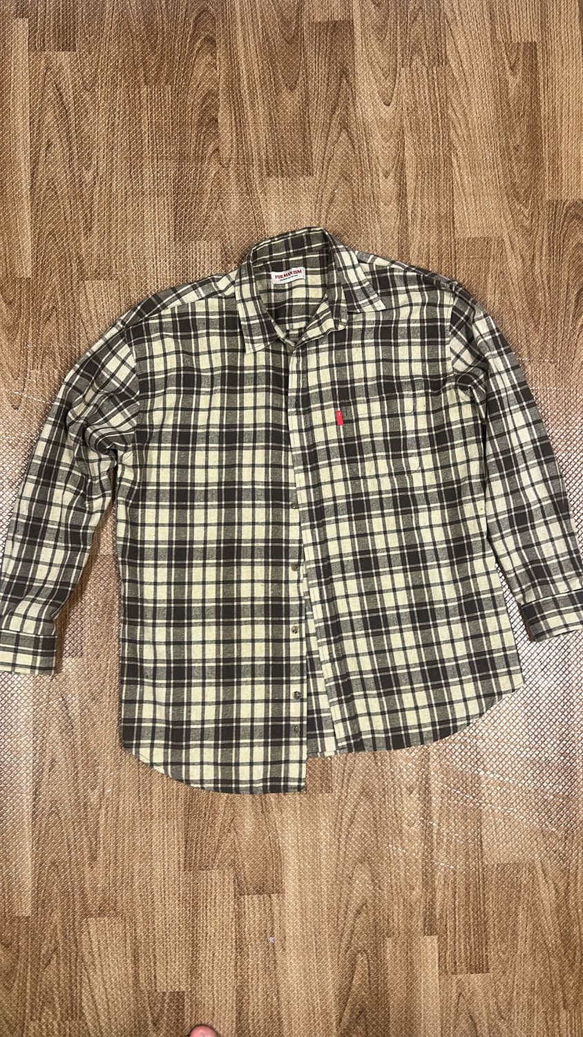 빈티지 체크 셔츠 L 상품이미지1