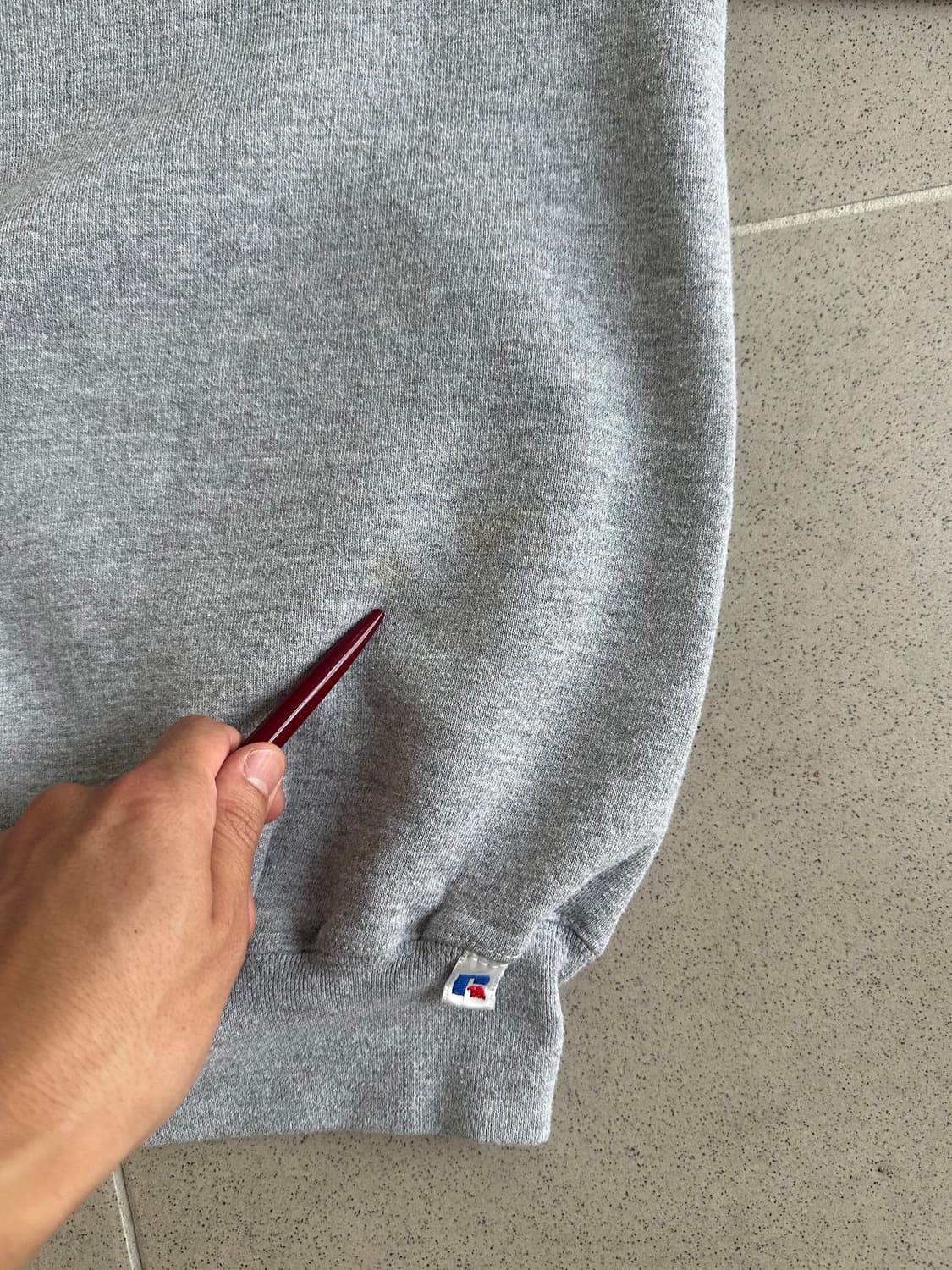 90s 빈티지 러셀 스웻셔츠 그레이 XL USA 상품이미지3