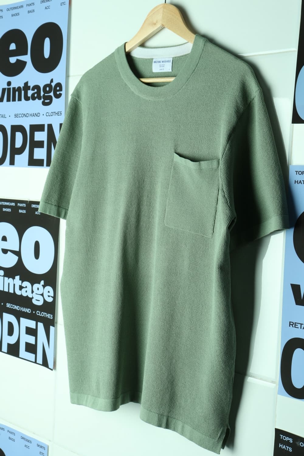 (2XL-3XL) 앤드지 반팔 티셔츠 시원 시어서커 카키-H31920 상품이미지1