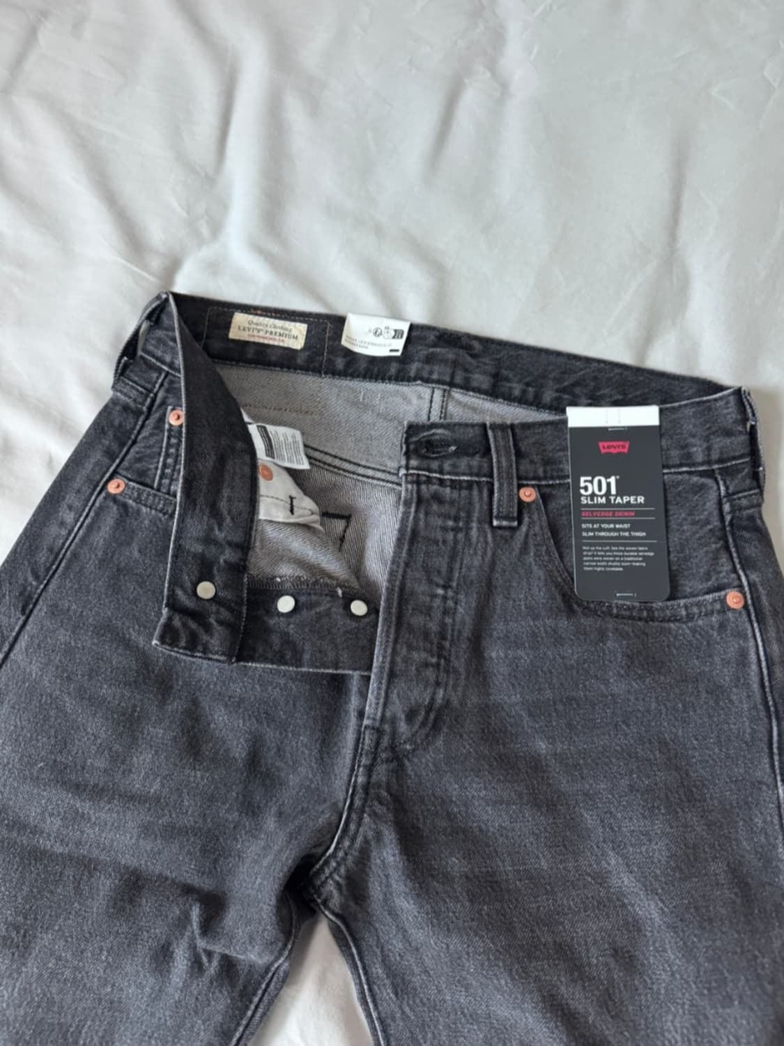 리바이스 / 프리미엄 501 슬림 테이퍼드 셀비지 데님 진 / 29X30 상품이미지3