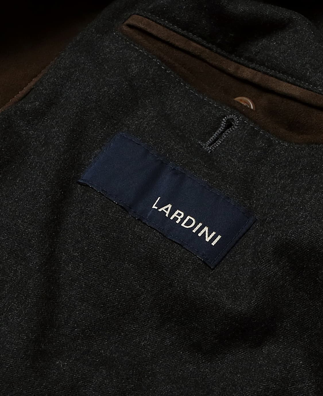 라르디니 [Lardini] 체크 울 송아지 스웨이드 이태리 블루종 자켓 상품이미지6
