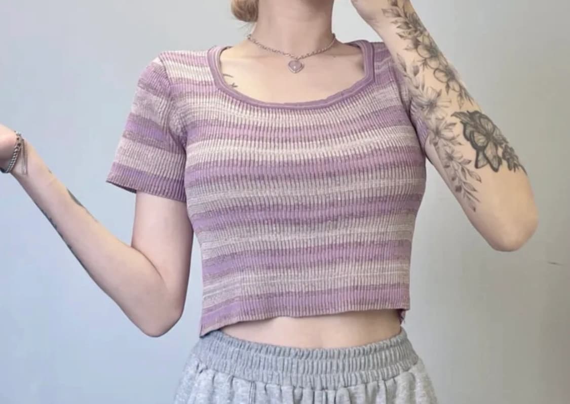 y2k 키치 반팔 상품이미지1